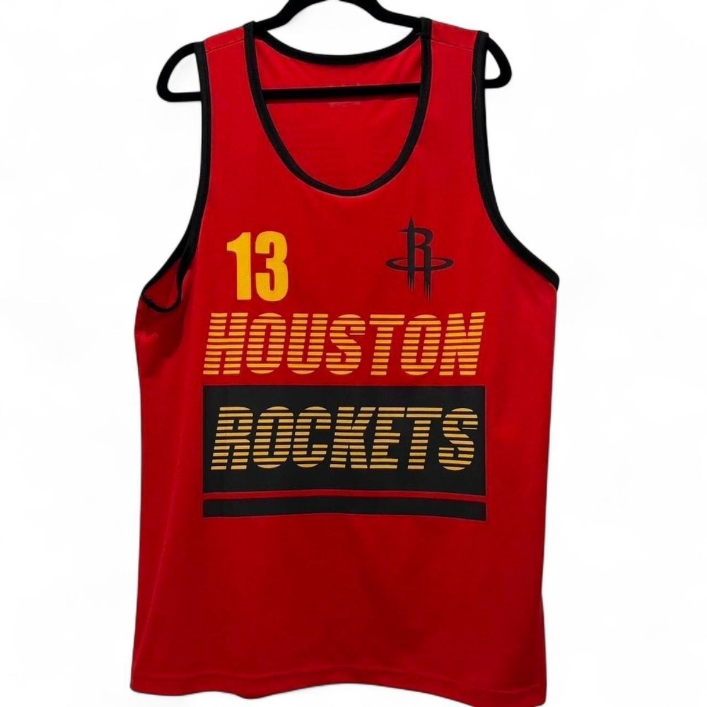 James Harden Houston Rockets red basketball jersey tank top
